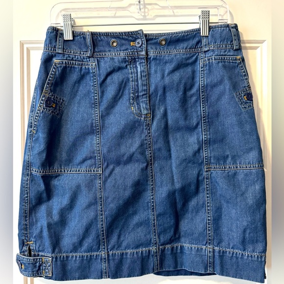 VTG Jones New York Sport Denim Skirt Size 8 - Picture 1 of 8